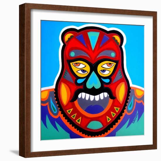 Red Bear-KASHINK-Framed Art Print