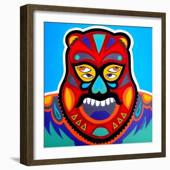 Red Bear-KASHINK-Framed Art Print