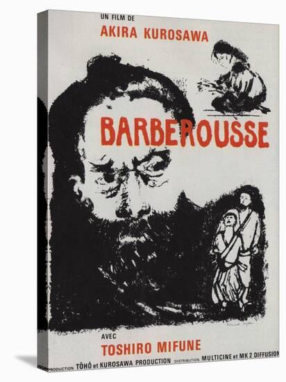 Red Beard, French Movie Poster, 1964-null-Stretched Canvas