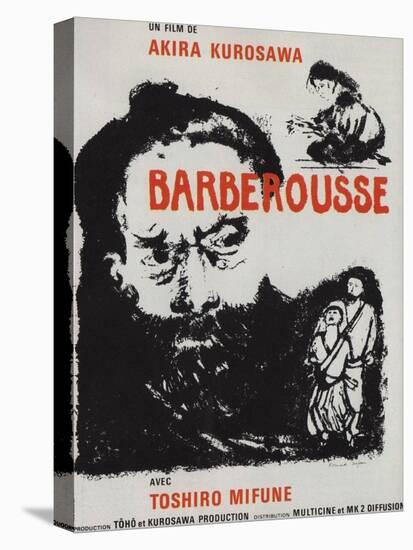 Red Beard, French Movie Poster, 1964-null-Stretched Canvas