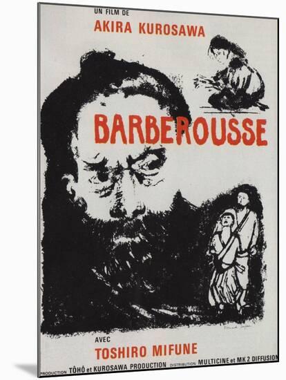 Red Beard, French Movie Poster, 1964-null-Mounted Art Print