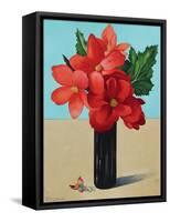 Red Begonias-Christopher Ryland-Framed Stretched Canvas