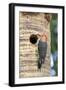 Red-bellied Woodpecker (Melanerpes carolinus) adult male, at nesthole in tree trunk, Florida, USA-Edward Myles-Framed Photographic Print