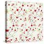 Red Berries Pattern-Irina Trzaskos Studios-Stretched Canvas