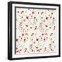 Red Berries Pattern-Irina Trzaskos Studios-Framed Giclee Print