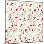 Red Berries Pattern-Irina Trzaskos Studios-Mounted Giclee Print