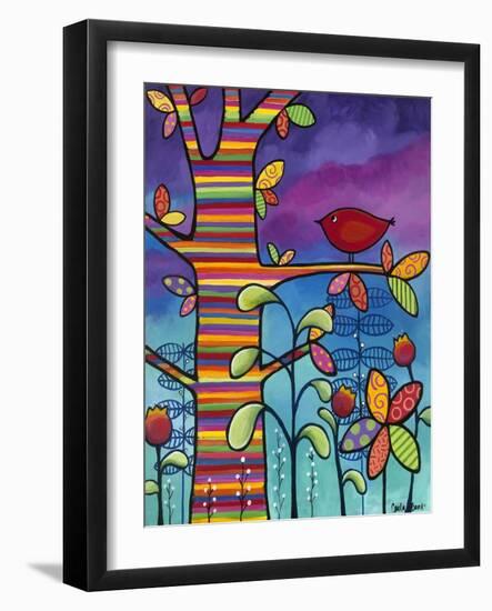 Red Bird 2-Carla Bank-Framed Giclee Print