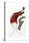 Red Bird of Paradise-Jacques Barraband-Stretched Canvas