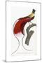 Red Bird of Paradise-Jacques Barraband-Mounted Giclee Print