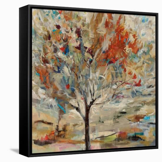 Red Bird Tree-Jodi Maas-Framed Stretched Canvas