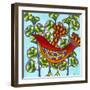 Red Bird-Carla Bank-Framed Giclee Print