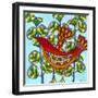 Red Bird-Carla Bank-Framed Giclee Print