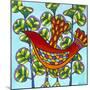 Red Bird-Carla Bank-Mounted Giclee Print