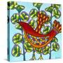 Red Bird-Carla Bank-Stretched Canvas