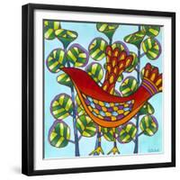 Red Bird-Carla Bank-Framed Giclee Print