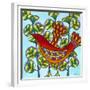 Red Bird-Carla Bank-Framed Giclee Print