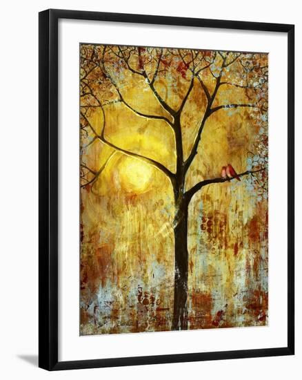 Red Birds Tree-Blenda Tyvoll-Framed Giclee Print