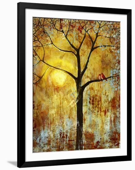 Red Birds Tree-Blenda Tyvoll-Framed Premium Giclee Print