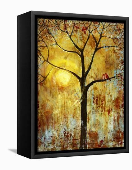 Red Birds Tree-Blenda Tyvoll-Framed Stretched Canvas