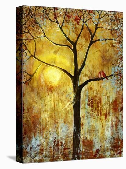 Red Birds Tree-Blenda Tyvoll-Stretched Canvas