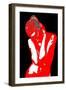 Red Black Drama-NaxArt-Framed Art Print