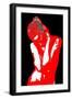 Red Black Drama-NaxArt-Framed Art Print