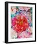 Red Blooming Rose Blossom with Cherry Blossoms Ornaments from Spring Trees-Alaya Gadeh-Framed Photographic Print