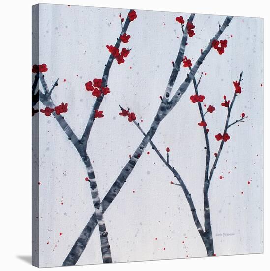 Red Blooms-Herb Dickinson-Stretched Canvas