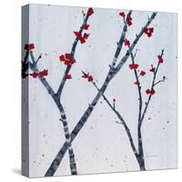 Red Blooms-Herb Dickinson-Stretched Canvas