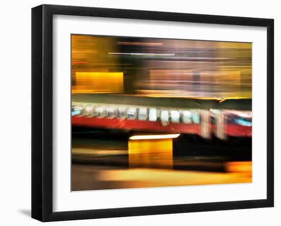 Red Blur-Felipe Rodriguez-Framed Photographic Print