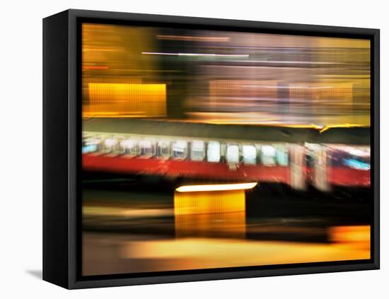 Red Blur-Felipe Rodriguez-Framed Stretched Canvas