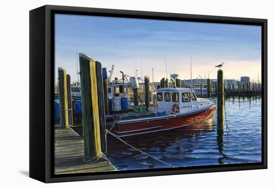 Red Boat at Galilee-Bruce Dumas-Framed Stretched Canvas