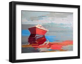 Red Boat Rhythm-Beth A. Forst-Framed Art Print