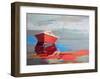 Red Boat Rhythm-Beth A. Forst-Framed Art Print