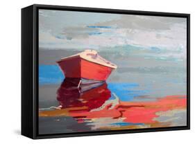 Red Boat Rhythm-Beth A. Forst-Framed Stretched Canvas