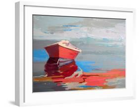 Red Boat Rhythm-Beth A. Forst-Framed Art Print