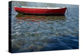 Red Boat-Lynda White-Stretched Canvas