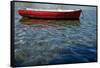 Red Boat-Lynda White-Framed Stretched Canvas