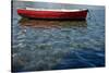 Red Boat-Lynda White-Stretched Canvas