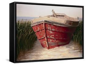 Red Boat-Karl Soderlund-Framed Stretched Canvas