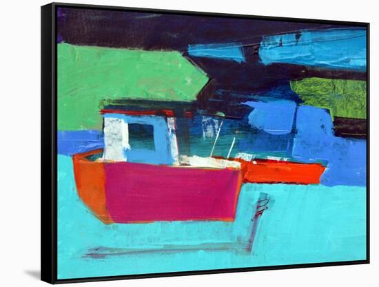 Red Boat-Paul Powis-Framed Stretched Canvas
