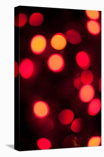 Red Bokeh-Erin Berzel-Stretched Canvas