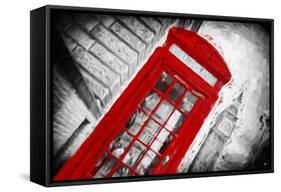 Red Booth - In the Style of Oil Painting-Philippe Hugonnard-Framed Stretched Canvas