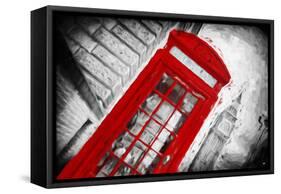 Red Booth - In the Style of Oil Painting-Philippe Hugonnard-Framed Stretched Canvas