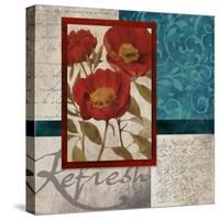 Red Botanicals I-Elizabeth Medley-Stretched Canvas