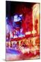 Red Boulevard II - In the Style of Oil Painting-Philippe Hugonnard-Mounted Giclee Print