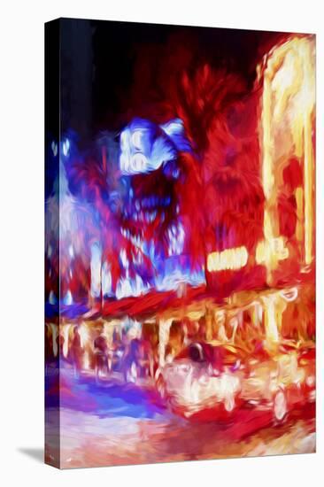 Red Boulevard II - In the Style of Oil Painting-Philippe Hugonnard-Stretched Canvas