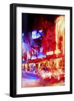 Red Boulevard II - In the Style of Oil Painting-Philippe Hugonnard-Framed Giclee Print