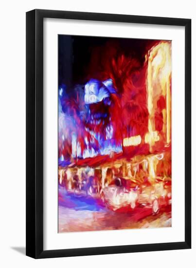 Red Boulevard II - In the Style of Oil Painting-Philippe Hugonnard-Framed Giclee Print