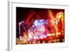 Red Boulevard - In the Style of Oil Painting-Philippe Hugonnard-Framed Giclee Print